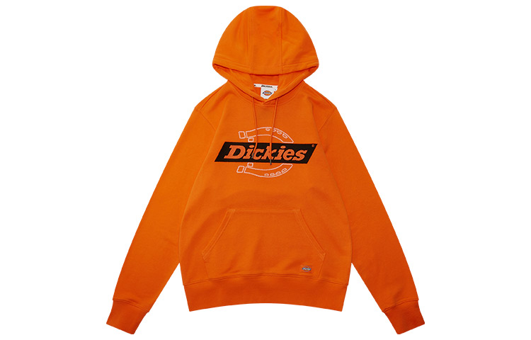 Dickies Logo Print Long Sleeve Sweatshirt Unisex Couple Style Orange DK009471C04