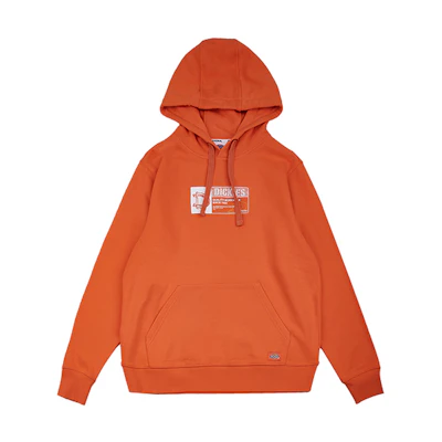 Dickies Logo Print Orange Long Sleeve Hoodie DK008045OG8
