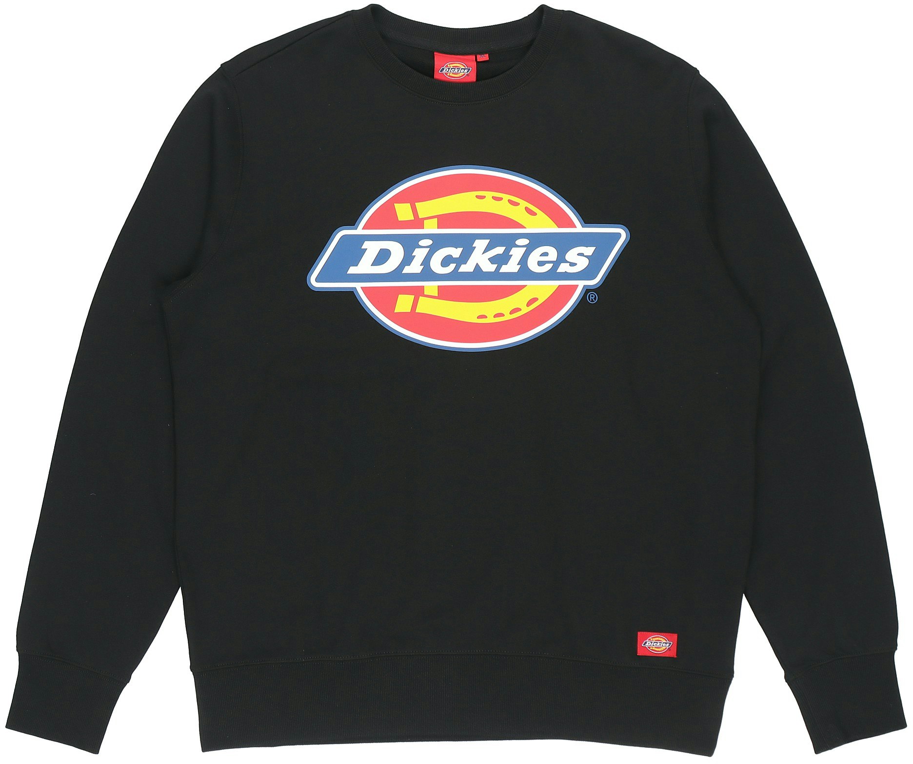 dickies-logo-printed-crewneck-sweatshirt-unisex-black-autumn-collection-dk-007059-blk
