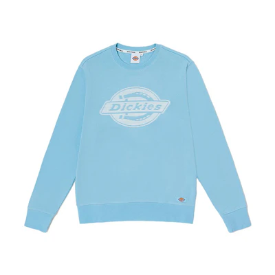 Dickies Logo Printed Crewneck Sweatshirt Unisex Sky Blue DK011519-CC3