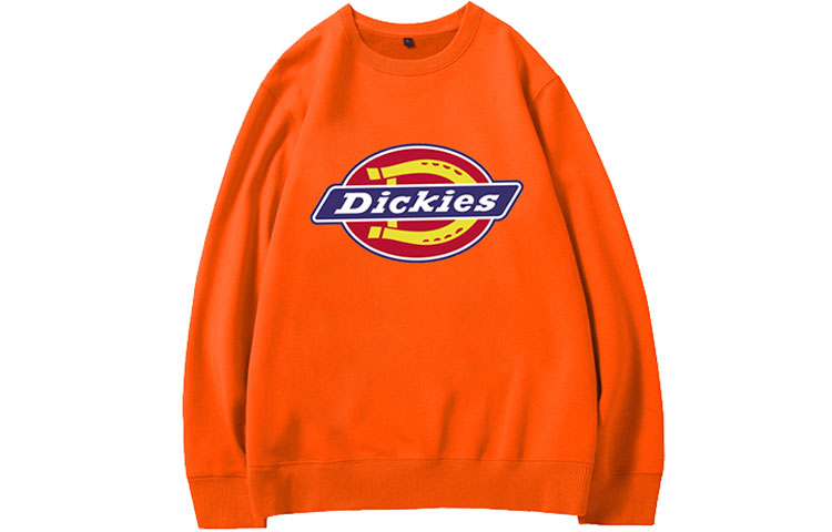 Dickies Logo Printed Loose Crewneck Sweatshirt Orange () DK0068610G8