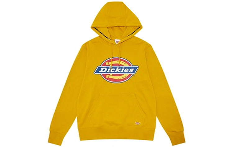 Dickies Logo Printed Pullover Sweatshirt Earthy Yellow Long Sleeve DK008715C01