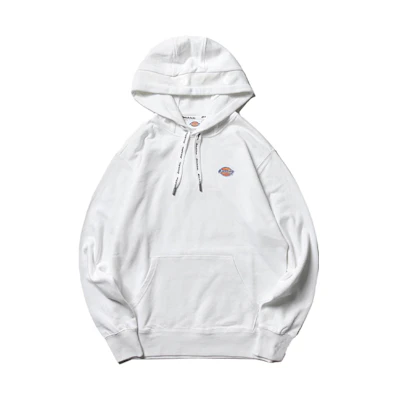 Dickies Logo Pullover Hoodie Unisex White Long Sleeve Casualwear DK007562C4D