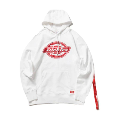 Dickies Logo Ribbon Hoodie White Casual Sportswear DK007571C4D