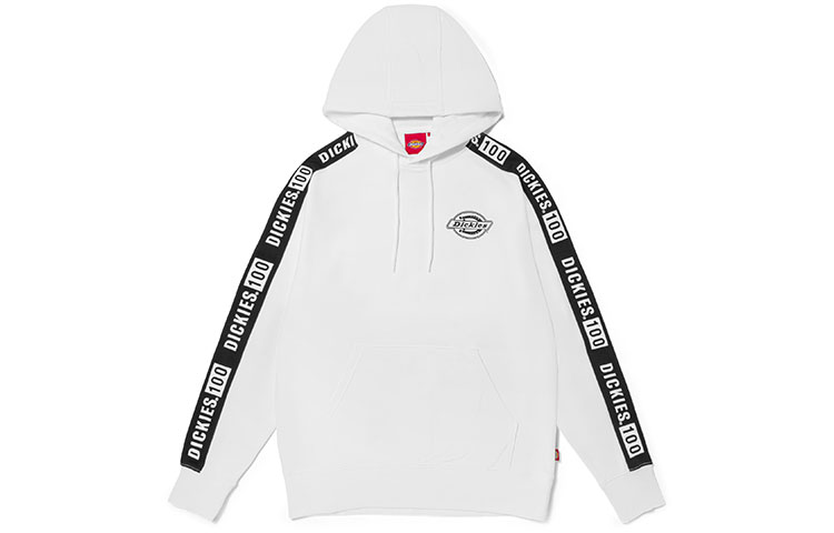 Dickies Logo Tape Decor Hoodie Unisex White DK010355C4D