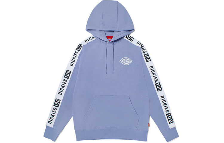 Dickies Logo Tape Fleece Hoodie Unisex Gray Purple DK010355C49