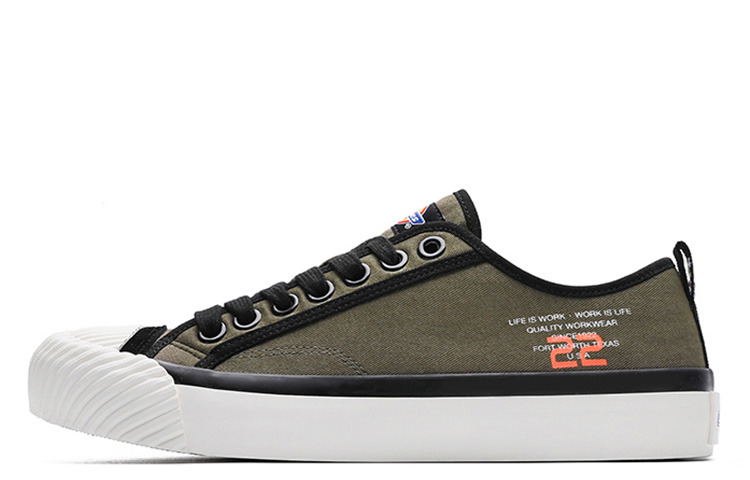 Dickies Low-Top Durable Casual Canvas Shoes Army Green 203M50LXS99 Army Green