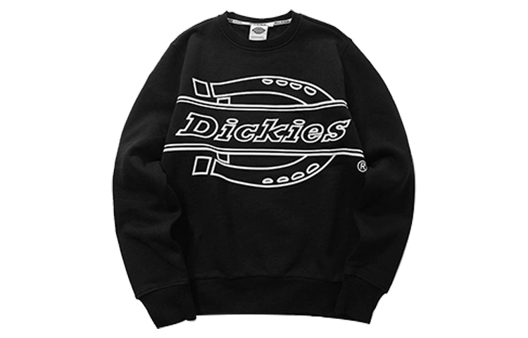 Dickies Men’s Black Crewneck Sweatshirt with Front Logo Print DK006883CC2