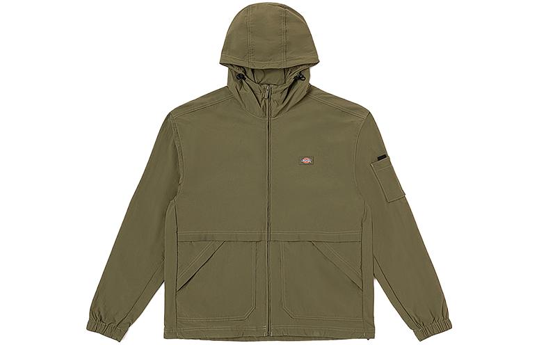 Dickies Military Green Hooded Windbreaker Jacket DK012456