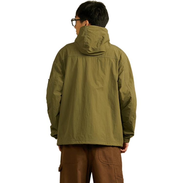 Shop Dickies Military Green Hooded Windbreaker Jacket DK012456