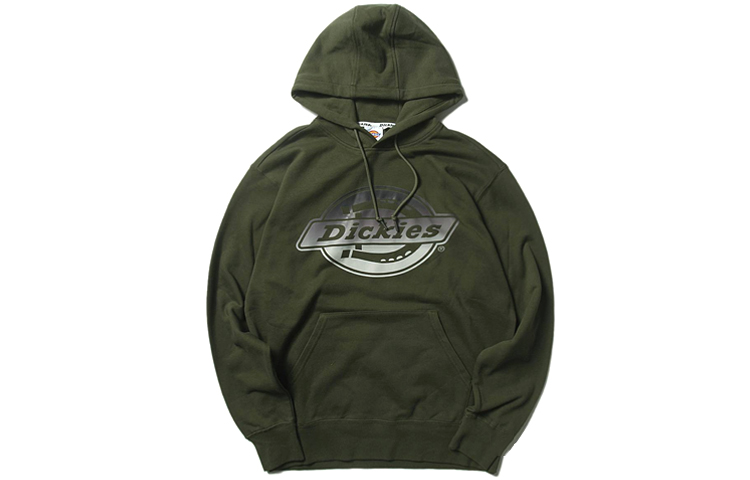Dickies Military Green Hoodie with Gradient Print and Drawstring-Unisex DK007559A761