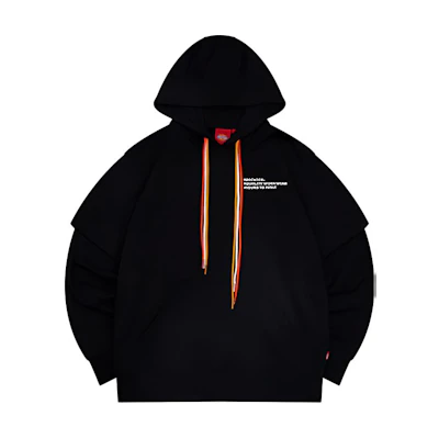 Dickies Multi-Drawstring Loose-Fit Couple Hoodie Black Unisex Casual Wear DK008229BLK