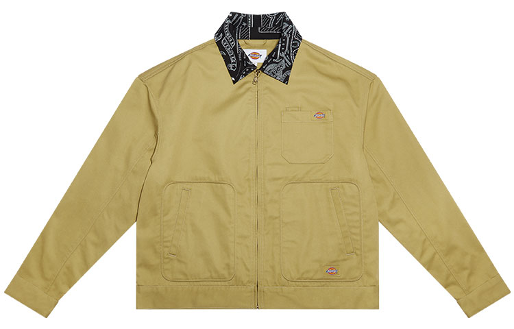 Dickies Multi-Pocket Contrast-Stitch Work Jacket Khaki Color DK009422KHK