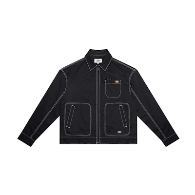Dickies Multi-Pocket Contrast Stitch Work Jacket Black DK009422BLK