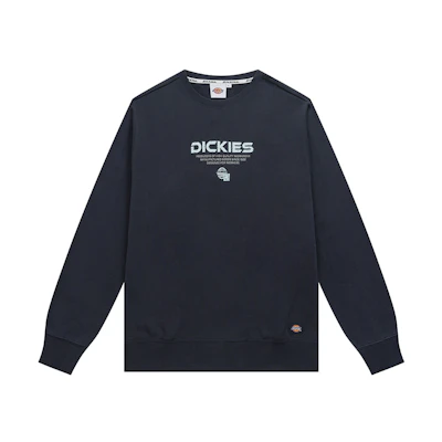 Dickies Navy Blue Crewneck Sweatshirt with Letter Print Design DK011045CG7