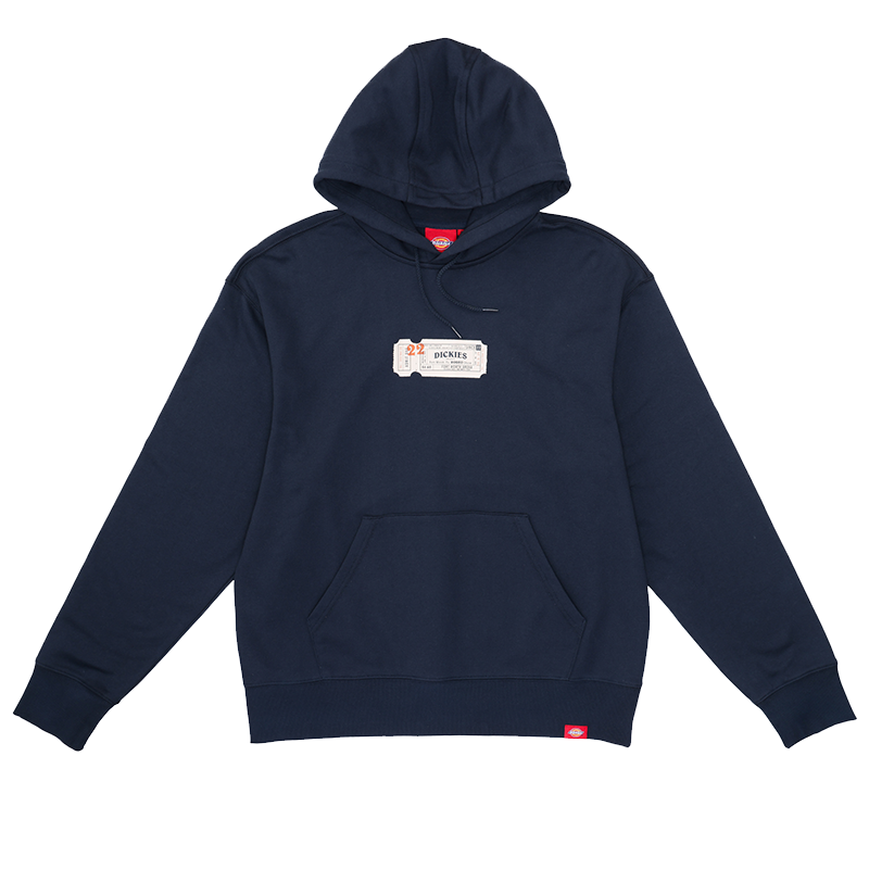 Dickies Navy Blue Hoodie with Logo Graphic Design DK012595CG7