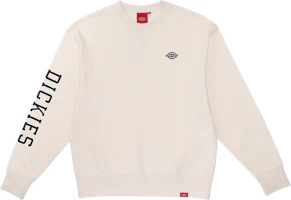Dickies Off-White Sweatshirt with Sleeve Logo Print and Crew Neck Design DK012600C10 Dickies Off-White Sweatshirt with Sleeve Logo Print and Crew Neck Design DK012600C10