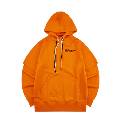 Dickies Orange Dual-Layer Hoodie Unisex Oversized Pullover for Couples DK008229OG8