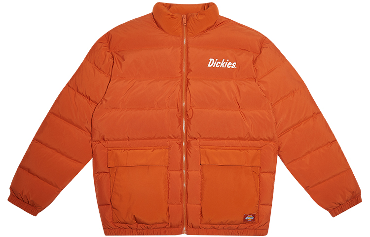 Dickies Orange Letter Print Thick Jacket with Multiple Pockets DK009462C05