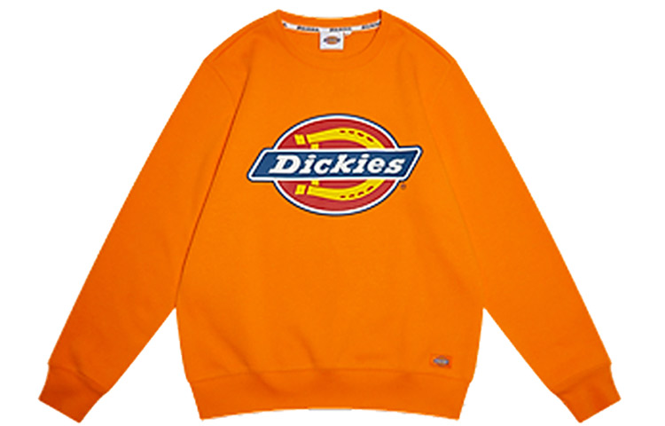 Dickies Orange Logo Crewneck Long Sleeve Sweatshirt DK009474C04