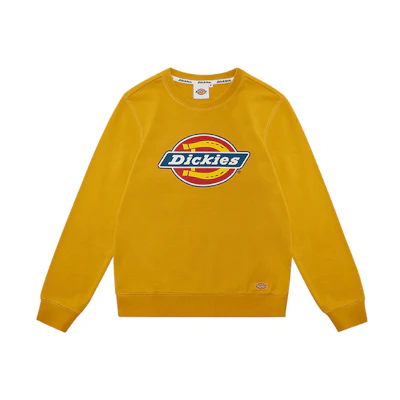Dickies Orange Sweatshirt with Front Logo Print Casual Style DK008714C01