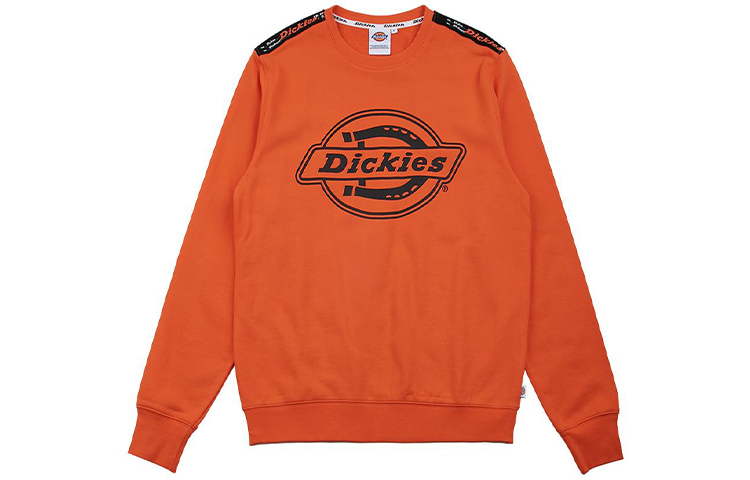 Dickies Orange Terry Logo Crewneck Sweatshirt Long Sleeve Casual Fit DK008087OG8