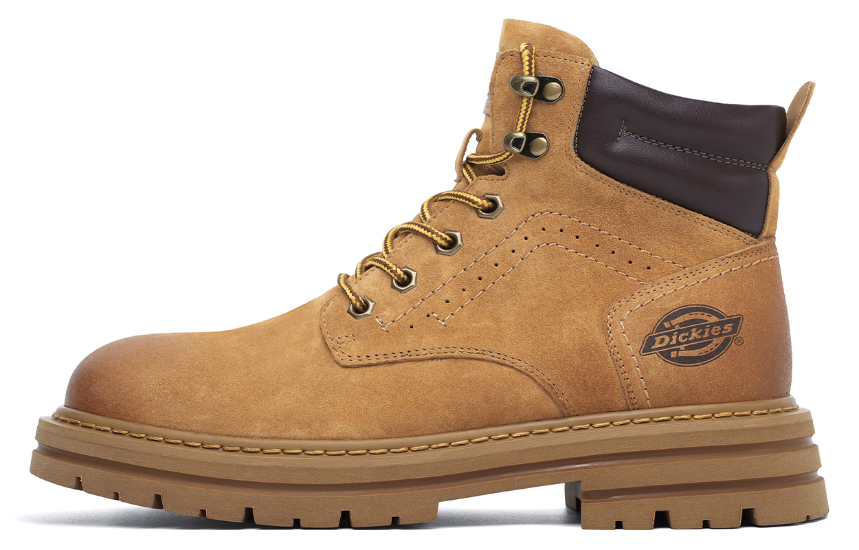 Dickies Outdoor Yellow Martin Boots - Insulated Thick Sole Casual Style. 234W50LXS02A Light Brown