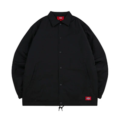 Dickies Padded Coach Jacket with Back Logo Print DK008132BLK