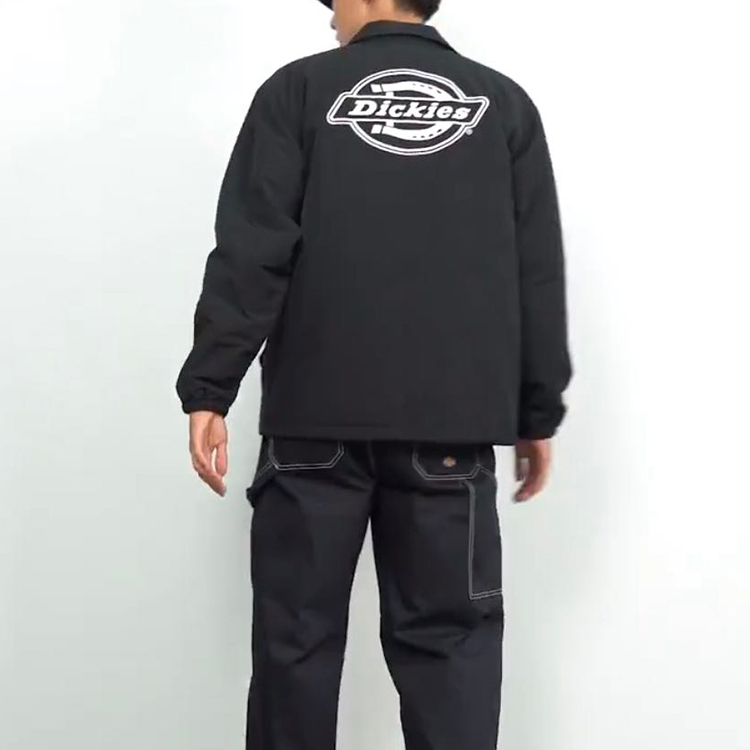 Details for Dickies Padded Coach Jacket with Back Logo Print DK008132BLK