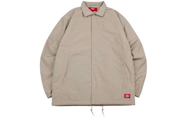 Dickies Padded Coach Jacket with Back Logo Print in Sand Color DK008132CH1