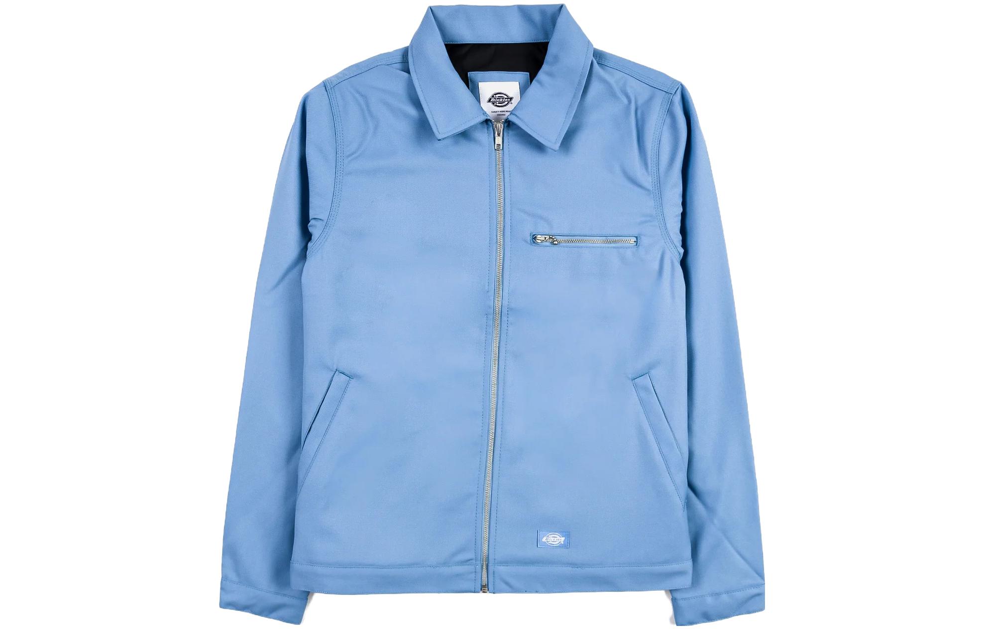 Dickies Premium Eisenhower Jacket Solid Zip Long Sleeve Blue Jacket TJR11-AHB