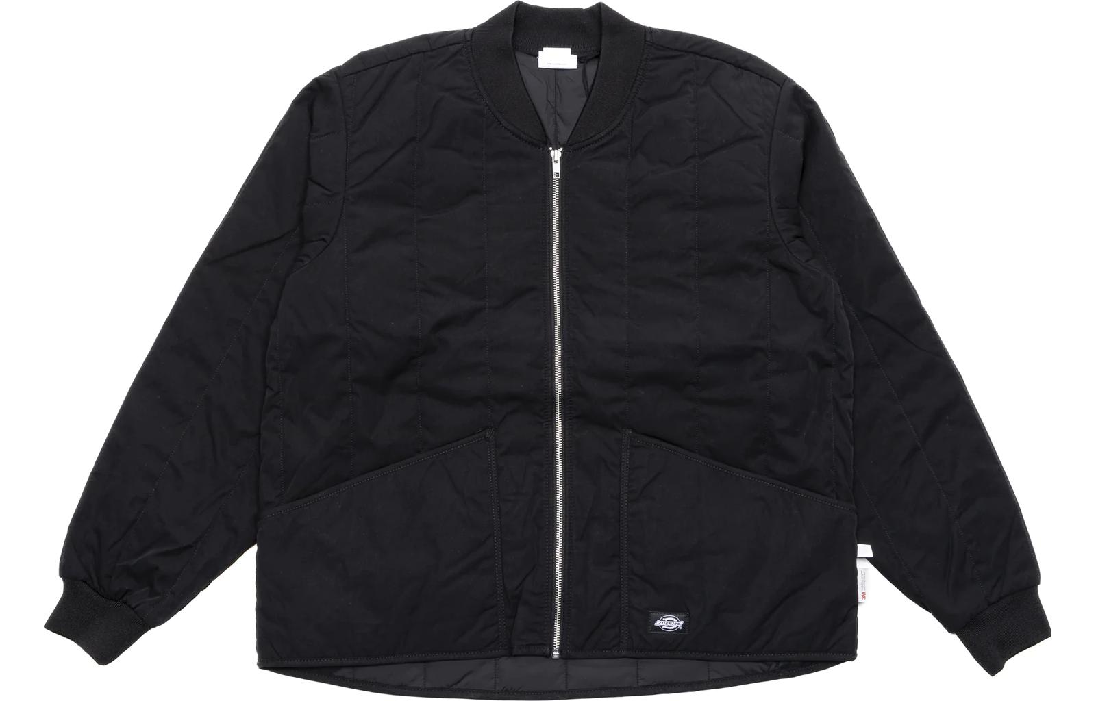 Dickies Premium Quilted Solid Zip-Up Slim Fit Work Jacket Black TJR13-BKX