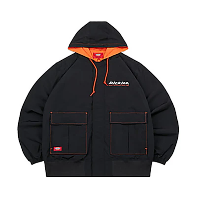 Dickies Printed Letter Zip-Up Hoodie Jacket Men DK008145BLK