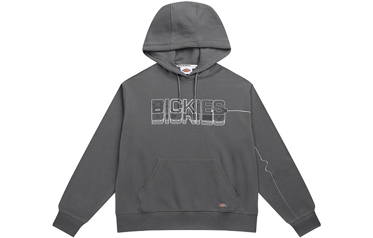 Dickies Pullover Sweatshirt with Logo Print on Chest - Gray DK010944D68