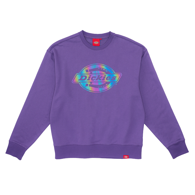 Dickies Purple Crewneck Logo Print Oversized Sweatshirt DK012596F93