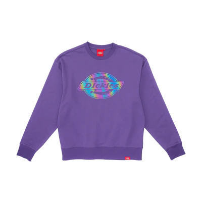 Dickies Purple Crewneck Logo Print Oversized Sweatshirt DK012596F93