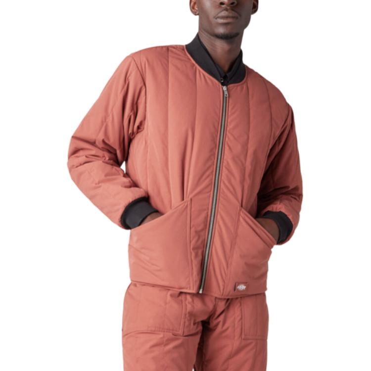 Dickies Quilted Zip-Up Jacket Peach Color TJR13-NMY