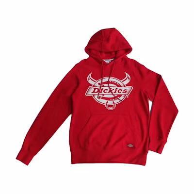 Dickies Red Hoodie Chinese New Year Ox Zodiac Print DK008292A701
