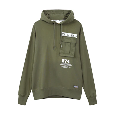 Dickies Reflective Logo Hoodie Military Green DK008084MGR