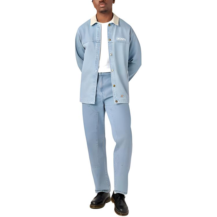 Dickies Retro Corduroy Collar Denim Washed Print Back Jacket TJR61-C15