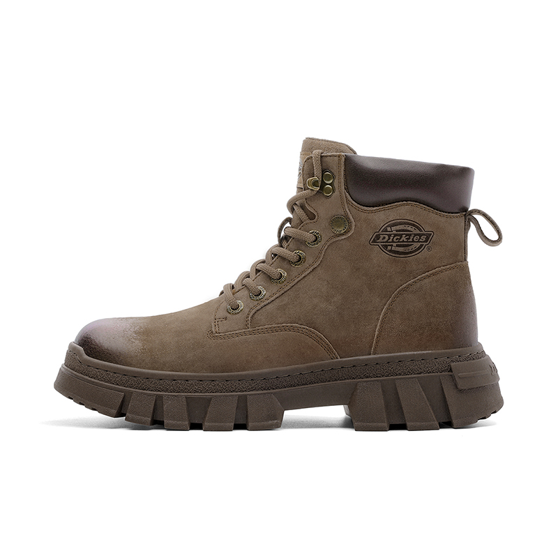 Dickies Retro Hiking Martin Boots in Milled Brown with Low Heel. 243M50LXS35C Maillard Brown