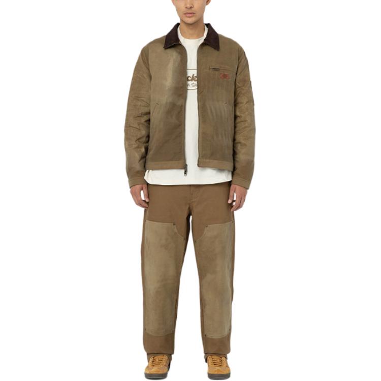 Lookbook 디키즈 레트로 아웃도어 로고 패치 집업 재킷 유니섹스 DK012498