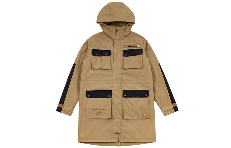 Dickies Reversible Cotton Jacket with Multiple Pockets in Khaki DK008013A93