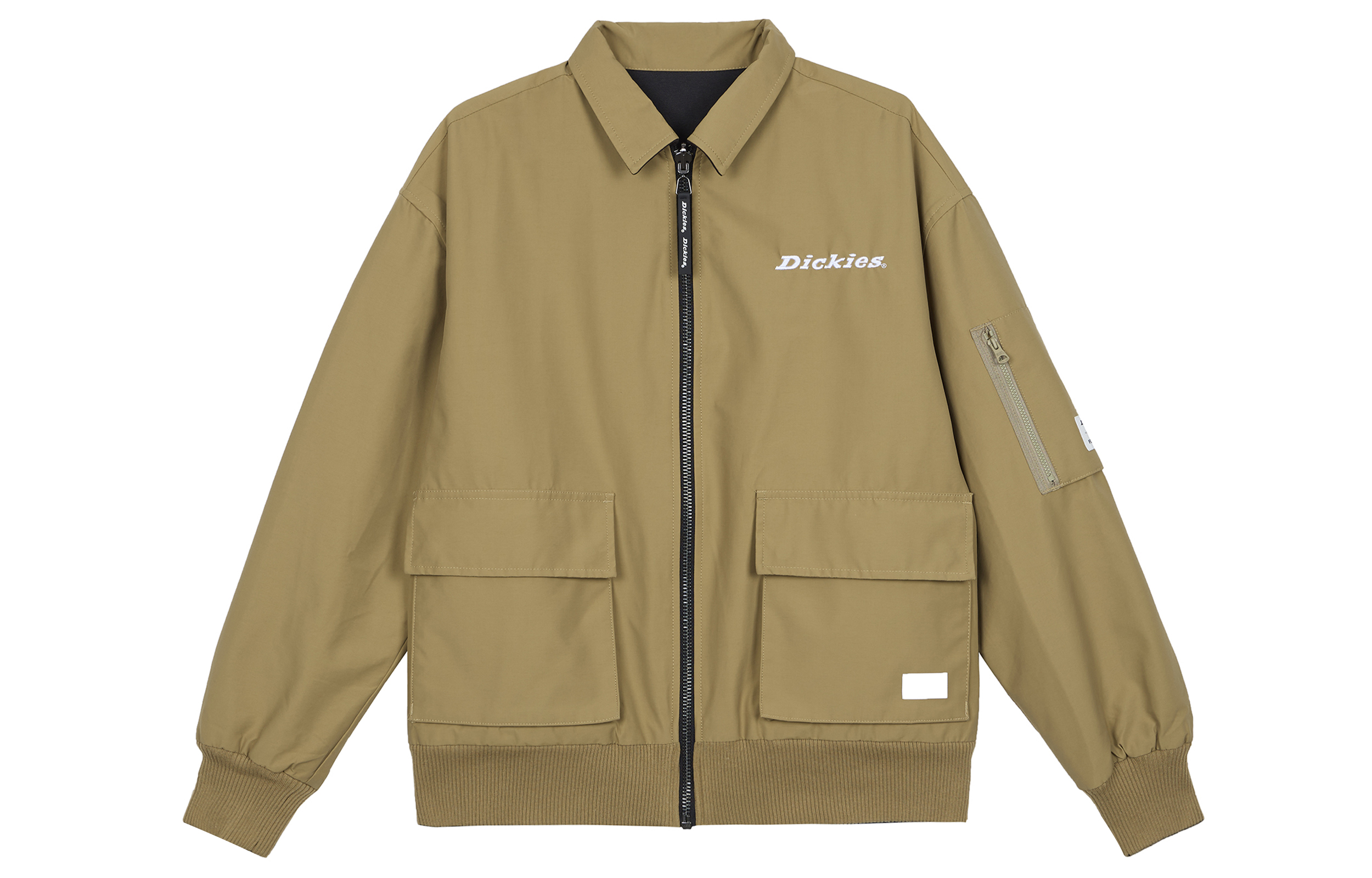 Dickies Reversible Embroidered Logo Workwear Jacket Linen Beige DK007401A93