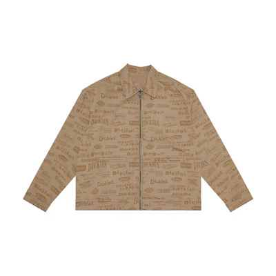 Dickies Reversible Printed Twill Collared Jacket Unisex Sand Color DK010203C92