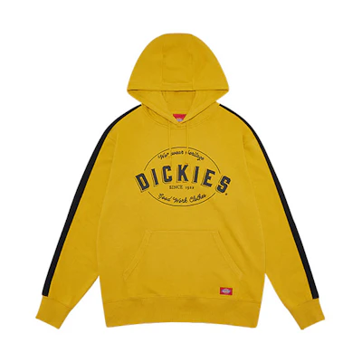 Dickies Side-Stripe Logo Print Hoodie Unisex Mustard Yellow DK009585C01