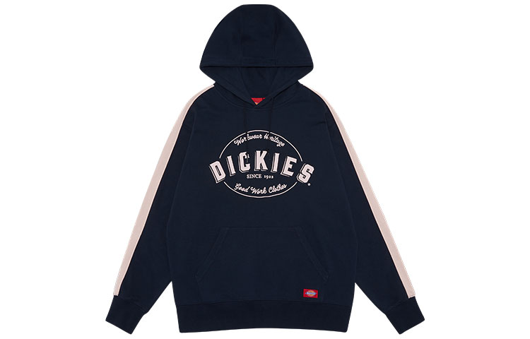 Dickies Side-Striped Logo Print Hoodie Unisex - Deep Navy Blue DK009585CG7