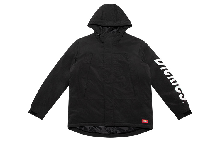 Dickies Side Logo Print Hooded Jacket Unisex Black DK009545BLK