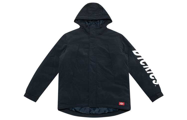 Dickies Side Logo Print Hooded Jacket Unisex Deep Navy Blue DK009545CG7