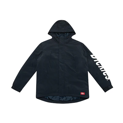 Dickies Side Logo Print Hooded Jacket Unisex Deep Navy Blue DK009545CG7